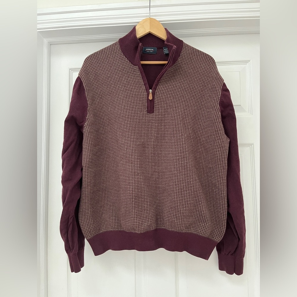 Arrow Comfy 1/4 Zip Long Sleeve Pullover Sweater size XXL